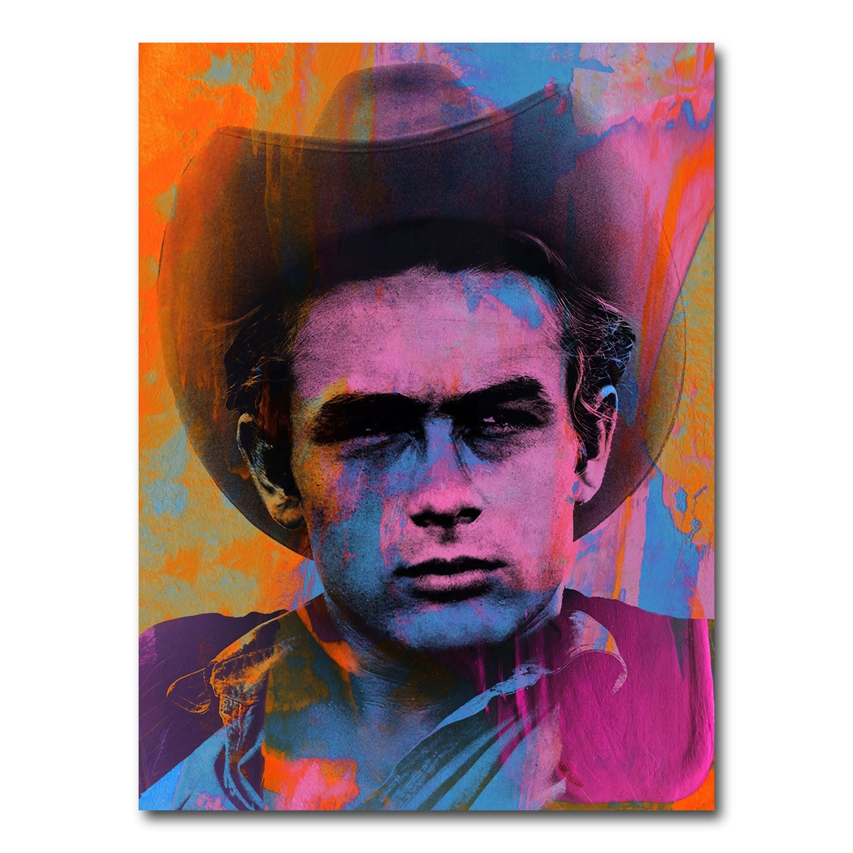 AUTO-MOCKUP WHITE | James Dean Cowboy | 1 Piece | Gallery Wrap Canvas | group=3x4