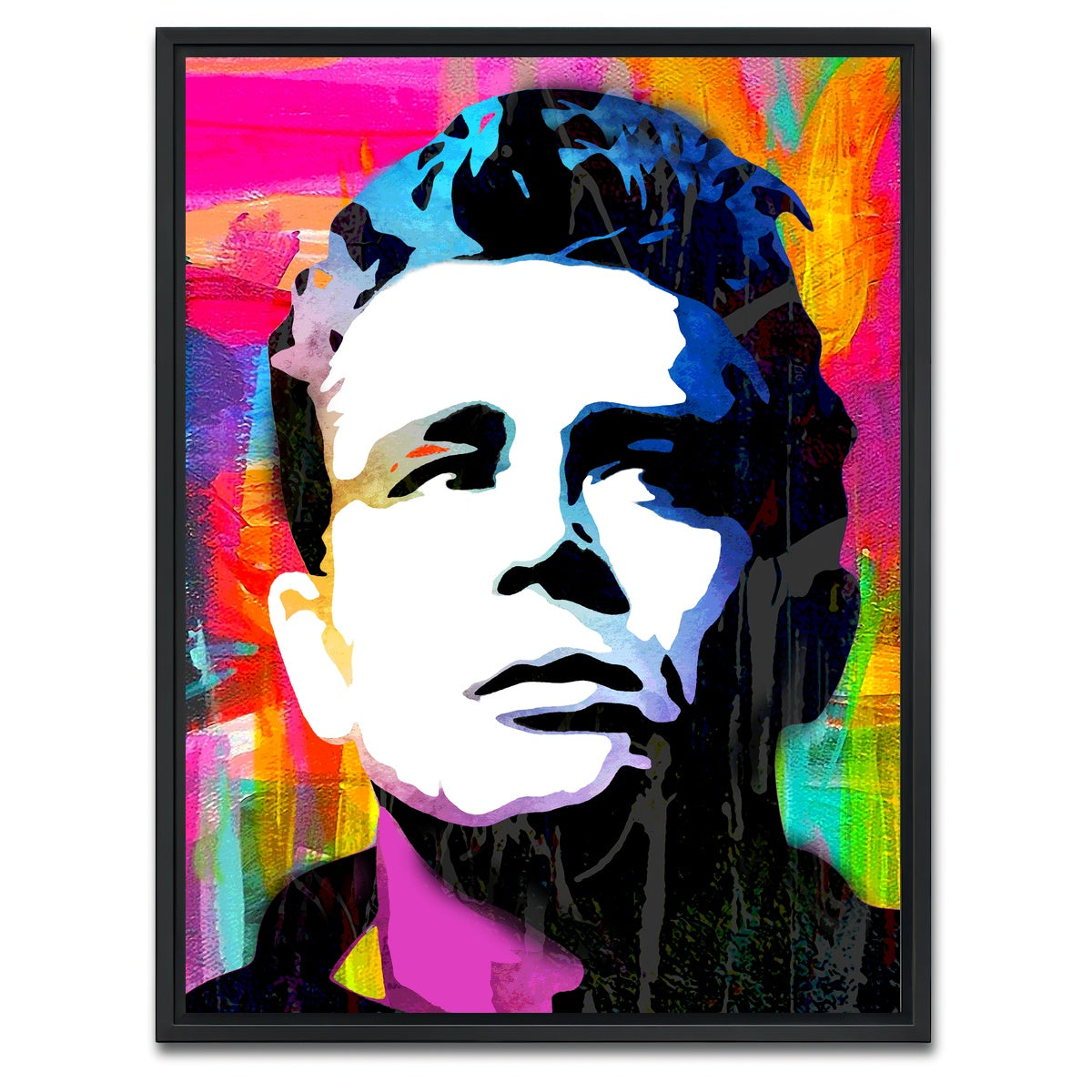 AUTO-MOCKUP WHITE | James Dean Portrait | 1 Piece | Black Framed Canvas | group=3x4