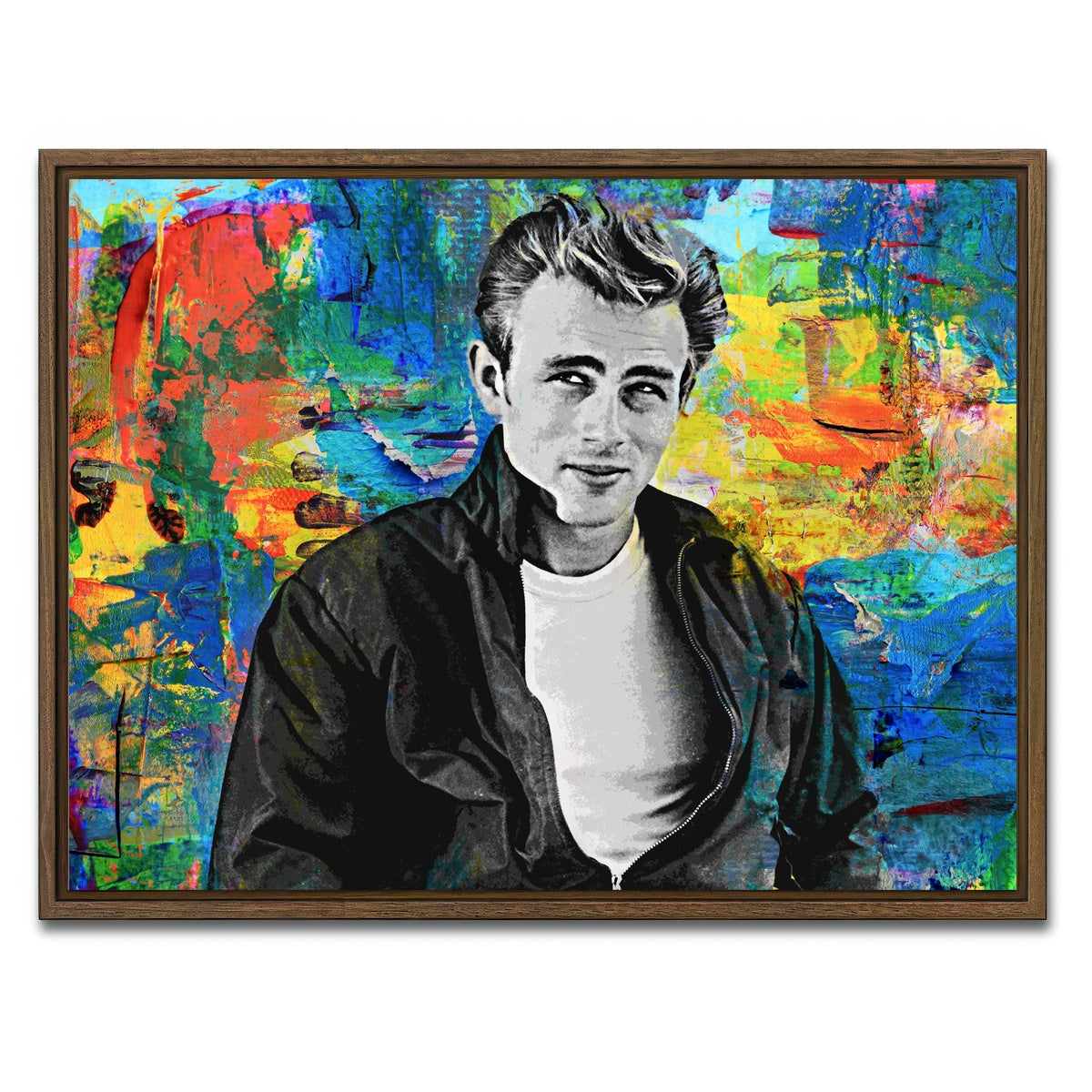 AUTO-MOCKUP WHITE | James Dean | 1 Piece | Walnut Framed Canvas | group=4x3