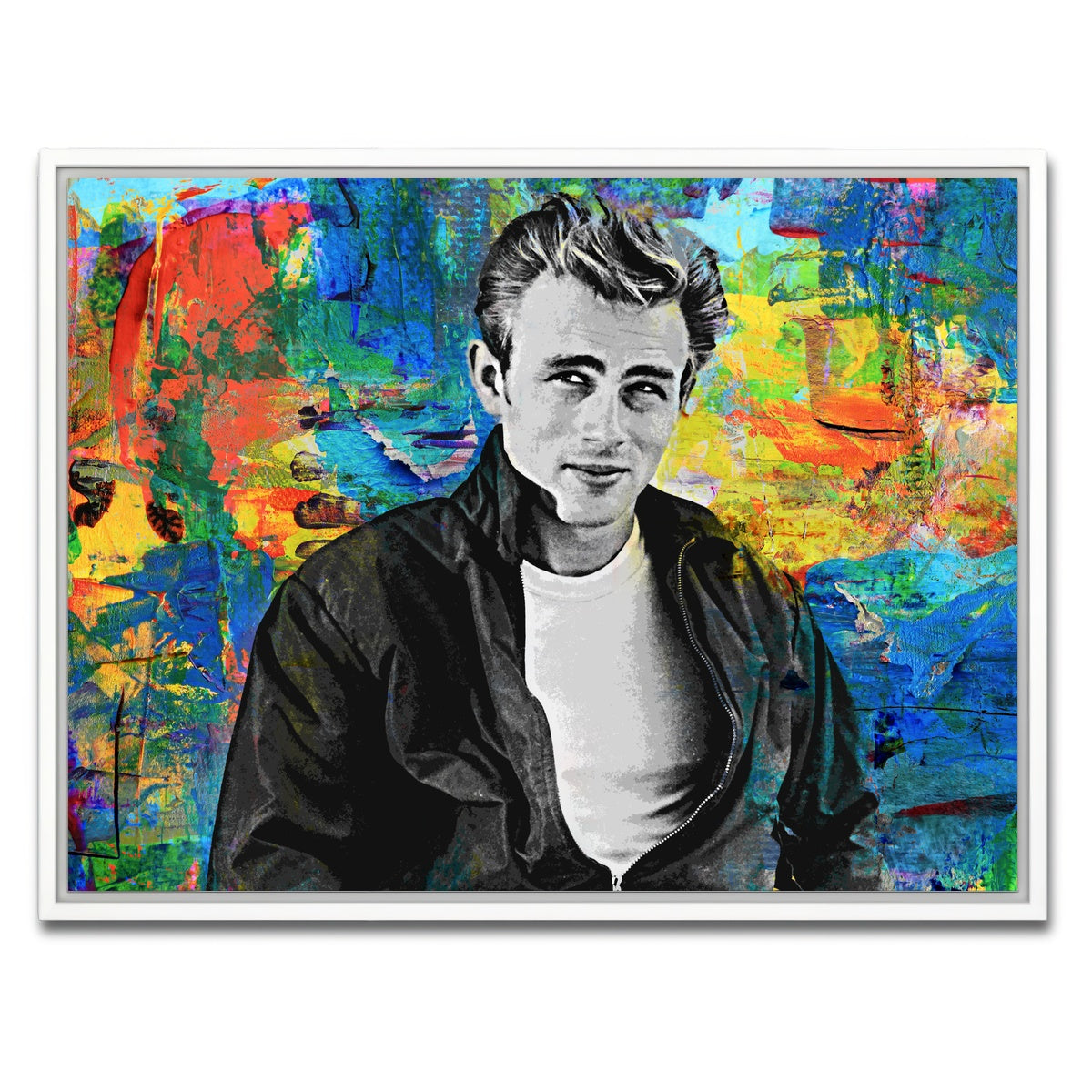 AUTO-MOCKUP WHITE | James Dean | 1 Piece | White Framed Canvas | group=4x3