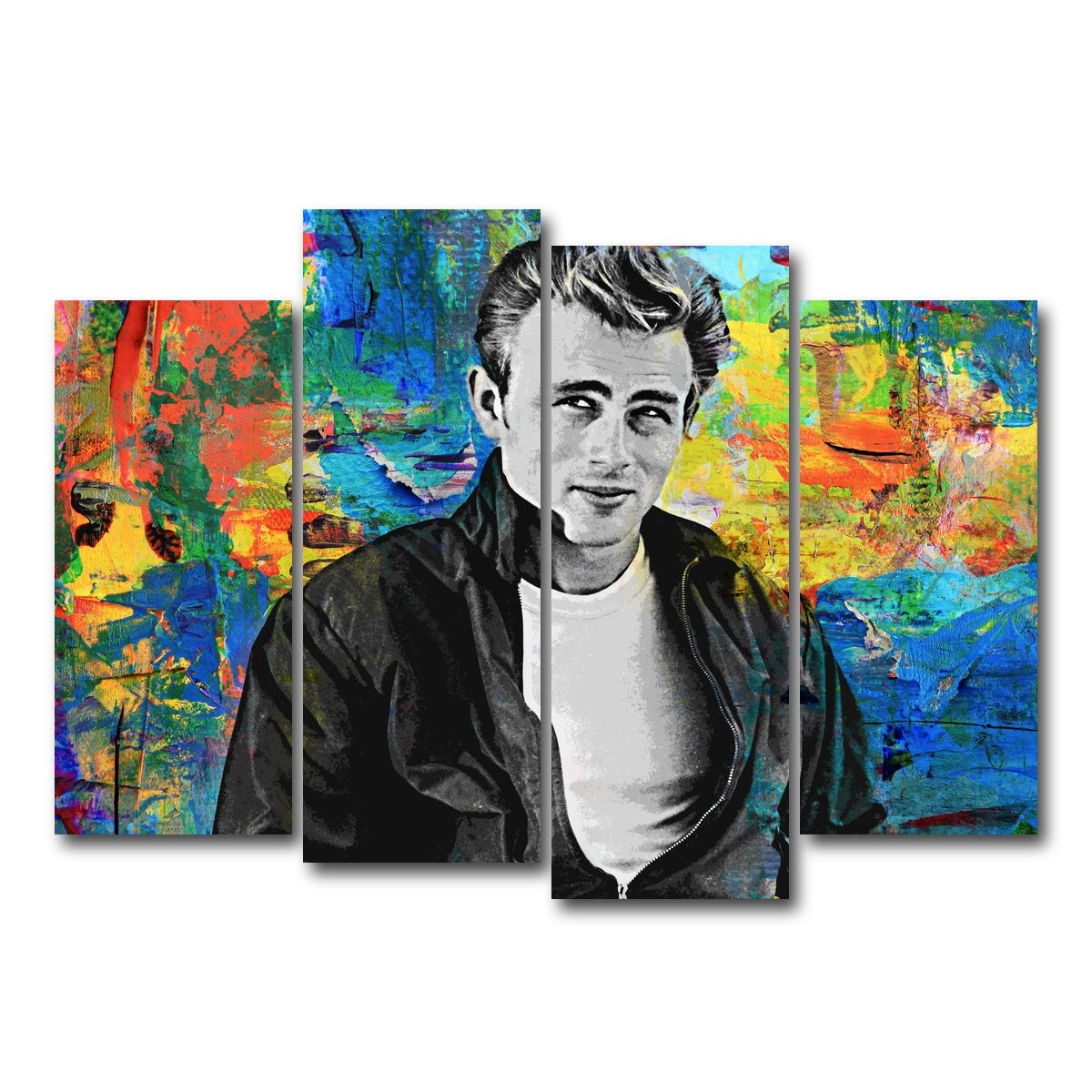 AUTO-MOCKUP WHITE | James Dean | 4 Piece | Gallery Wrap Canvas | group=4_normal