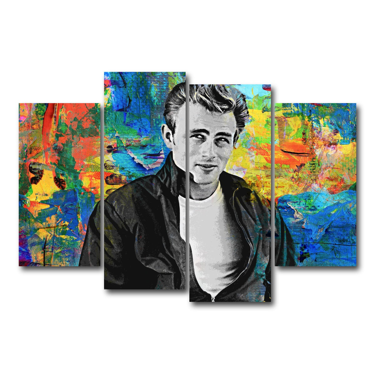 AUTO-MOCKUP WHITE | James Dean | 4 Piece | Gallery Wrap Canvas | group=4_short