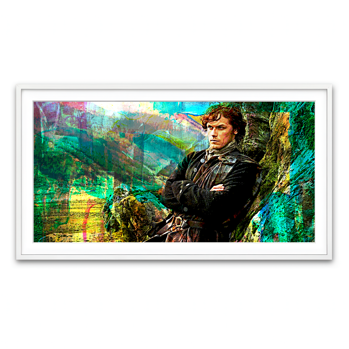 Framed Print 2x1 White