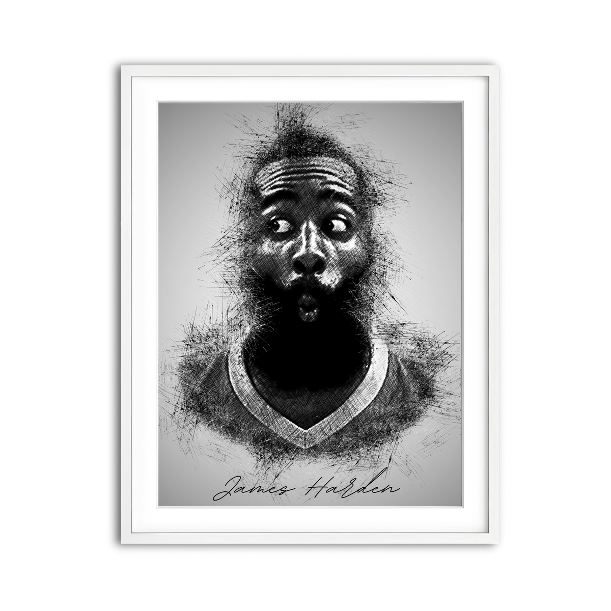 Framed Print 3x4 White