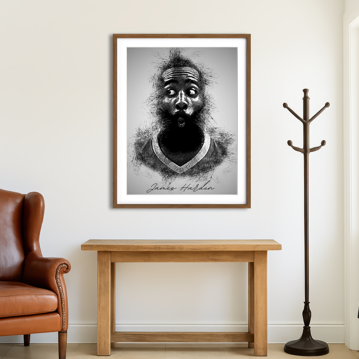 AUTO-MOCKUP ROOM | James Harden Wall Art
