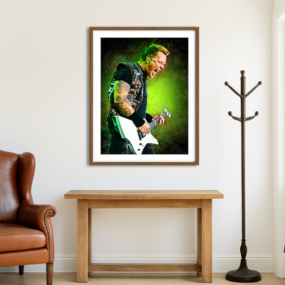 AUTO-MOCKUP ROOM | James Hetfield Painting Wall Art