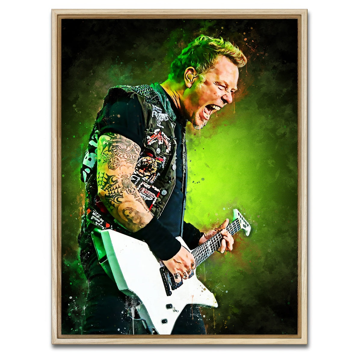 AUTO-MOCKUP WHITE | James Hetfield Painting | 1 Piece | Natural Framed Canvas | group=3x4