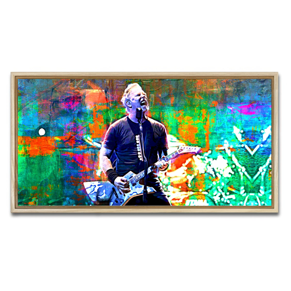 AUTO-MOCKUP WHITE | James Hetfield | 1 Piece | Natural Framed Canvas | group=2x1