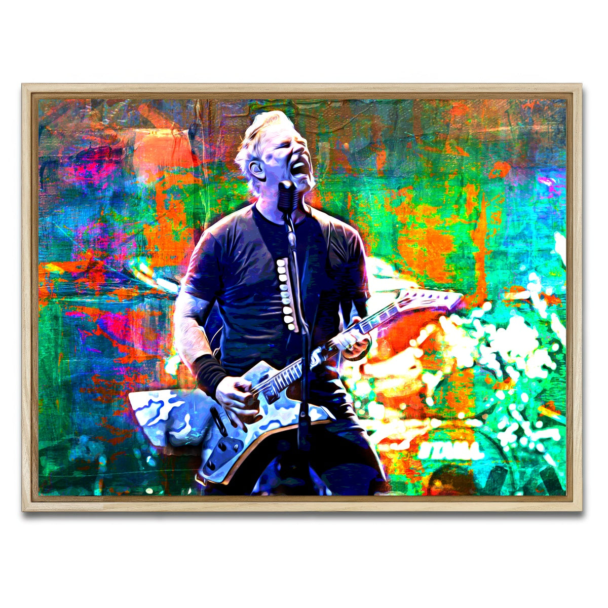 AUTO-MOCKUP WHITE | James Hetfield | 1 Piece | Natural Framed Canvas | group=4x3