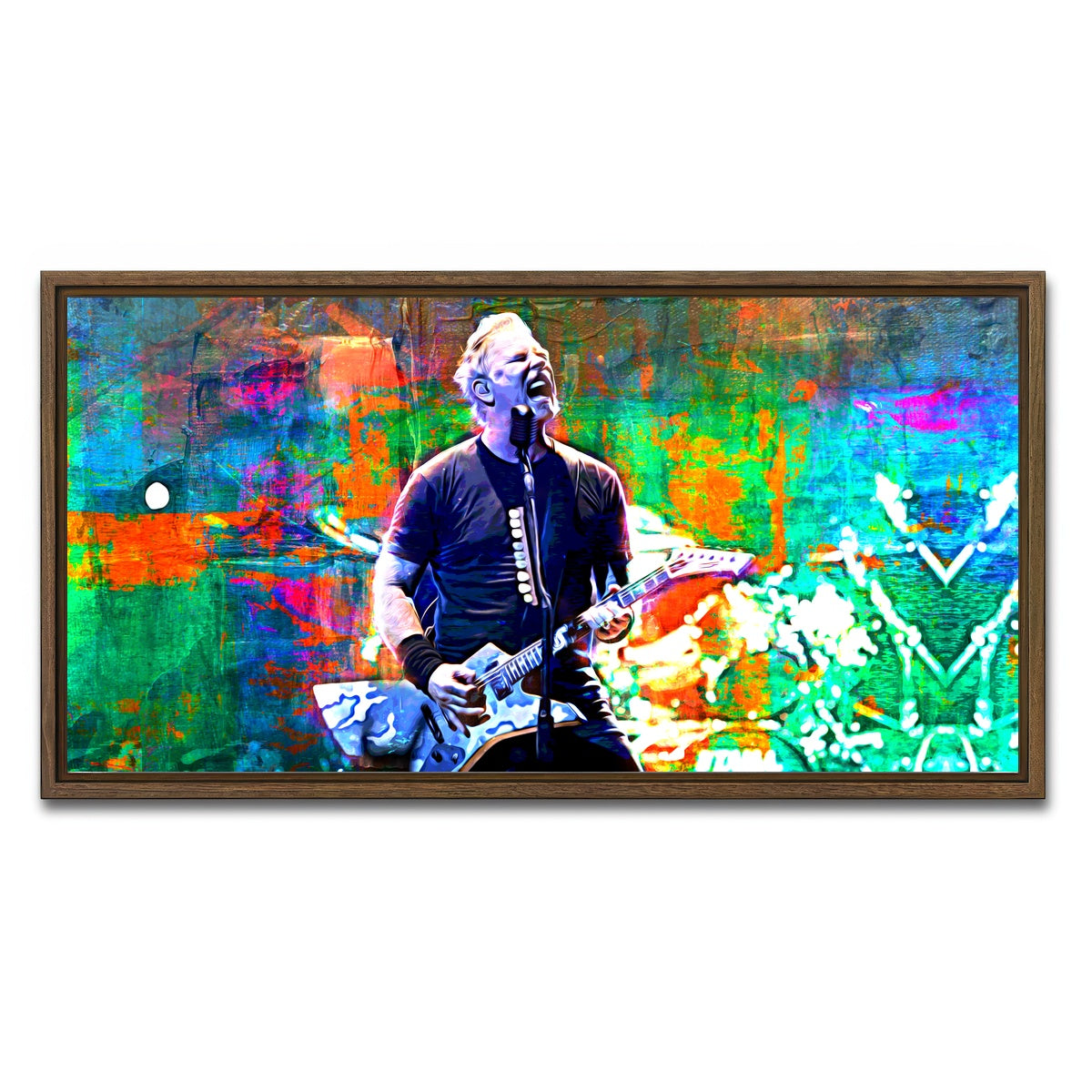 AUTO-MOCKUP WHITE | James Hetfield | 1 Piece | Walnut Framed Canvas | group=2x1