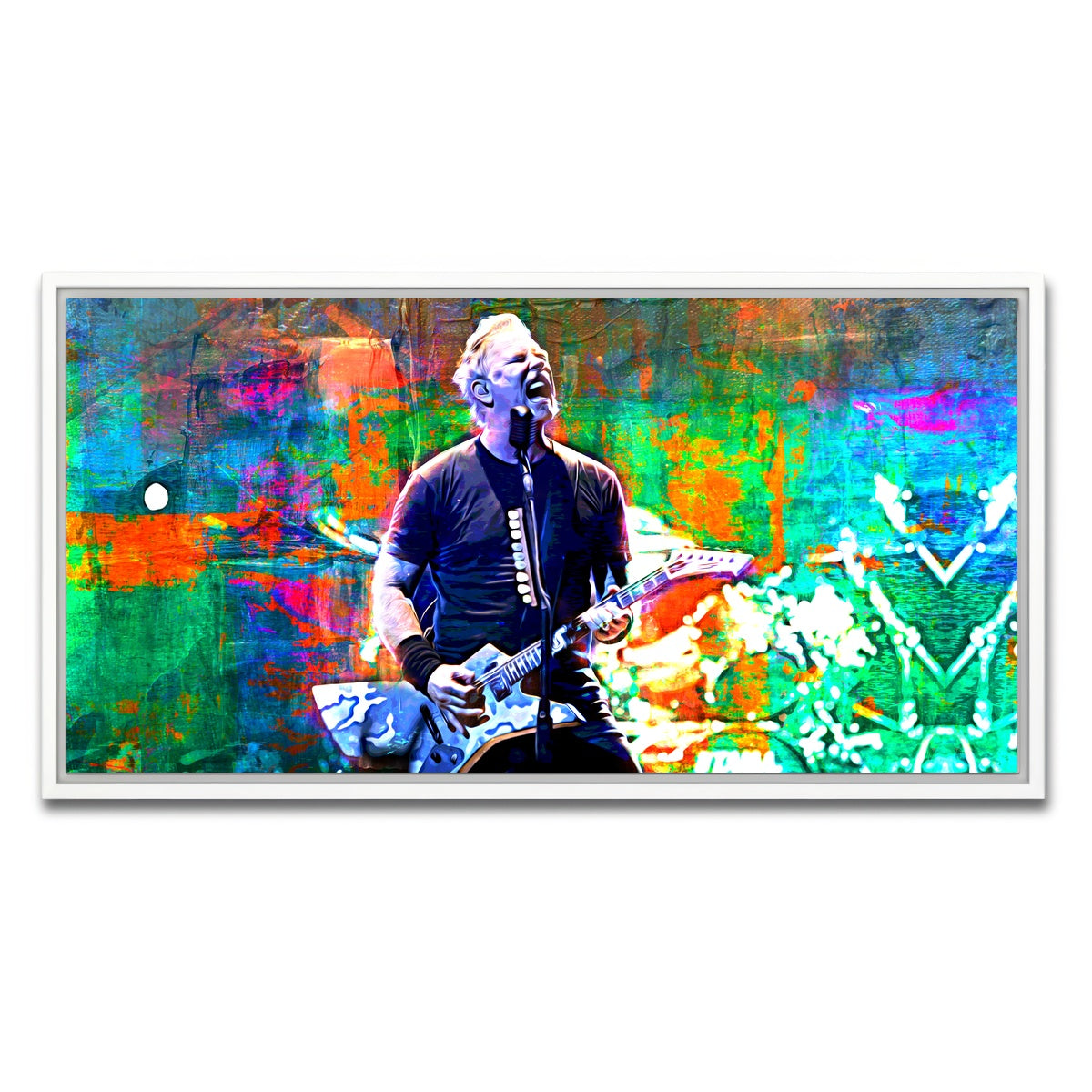 AUTO-MOCKUP WHITE | James Hetfield | 1 Piece | White Framed Canvas | group=2x1