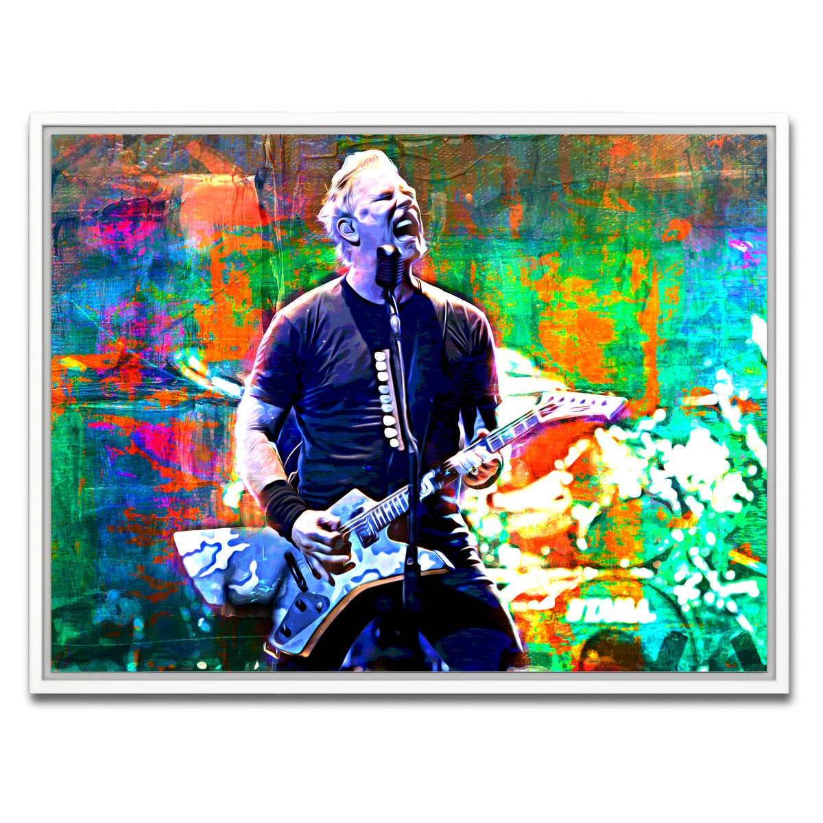 AUTO-MOCKUP WHITE | James Hetfield | 1 Piece | White Framed Canvas | group=4x3