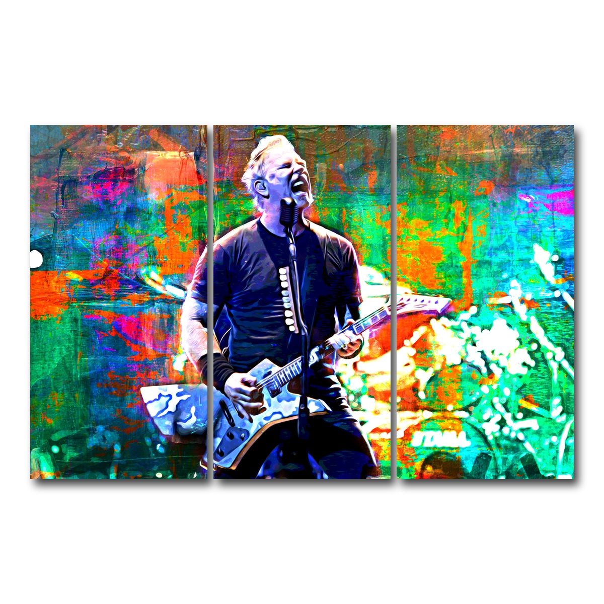 AUTO-MOCKUP WHITE | James Hetfield | 3 Piece | Gallery Wrap Canvas | group=12x24