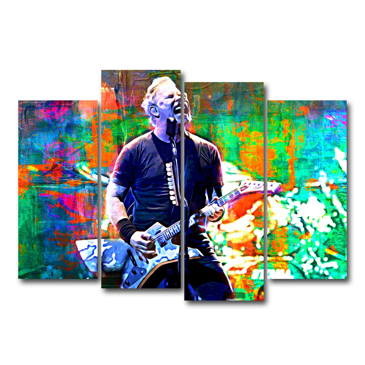 AUTO-MOCKUP WHITE | James Hetfield | 4 Piece | Gallery Wrap Canvas | group=4_normal