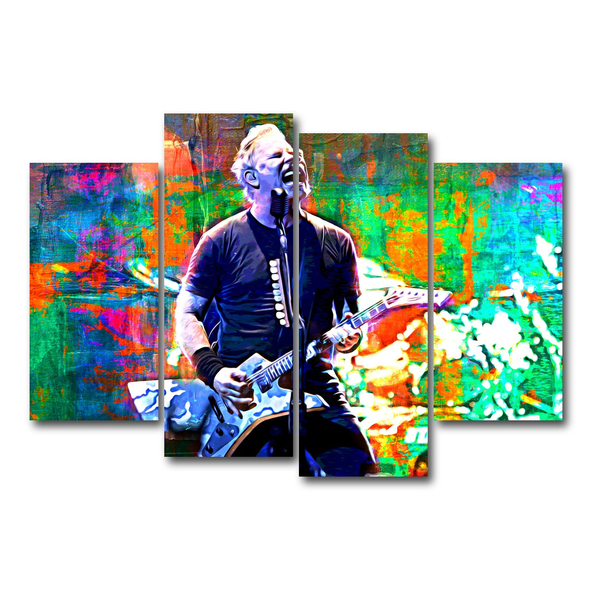 AUTO-MOCKUP WHITE | James Hetfield | 4 Piece | Gallery Wrap Canvas | group=4_short