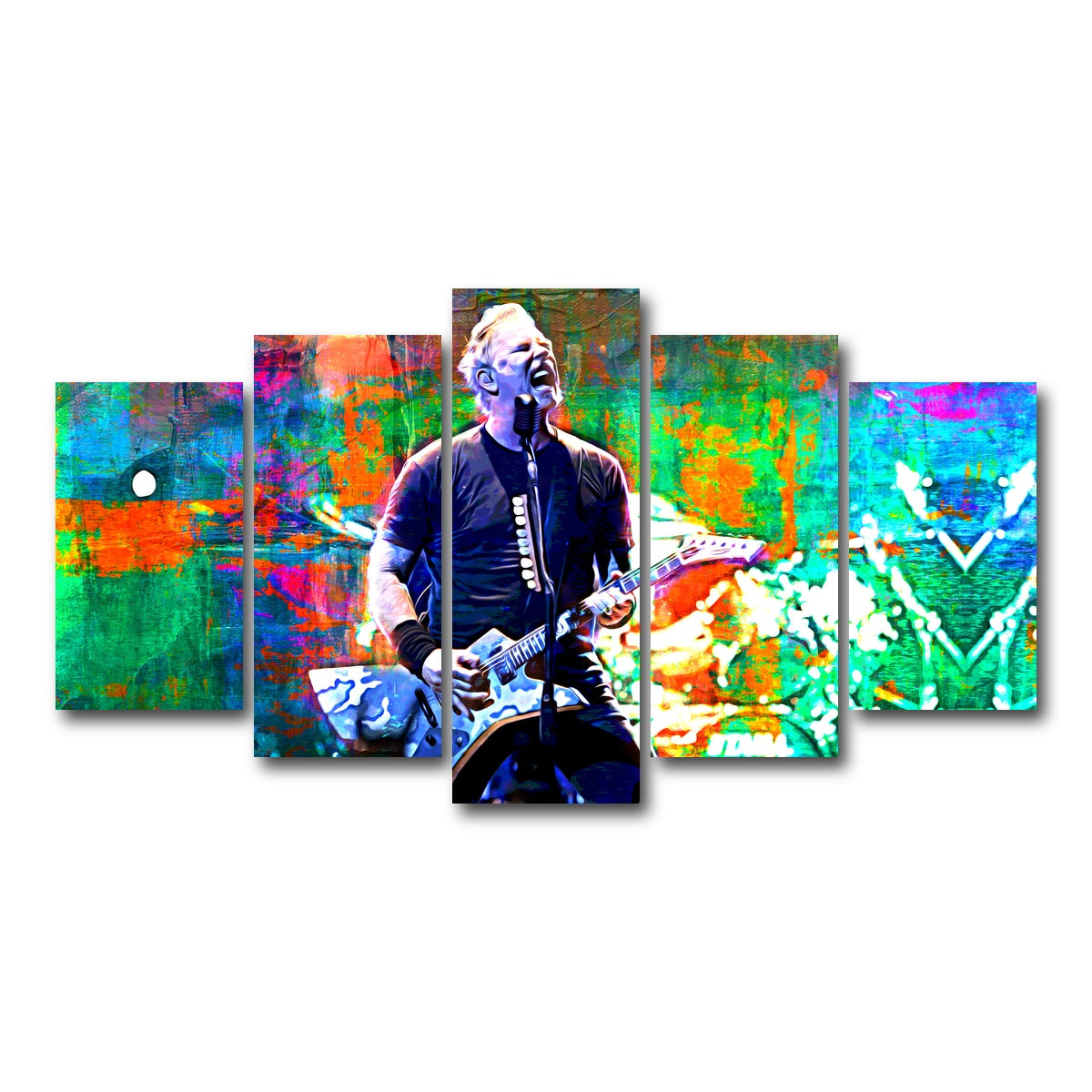 AUTO-MOCKUP WHITE | James Hetfield | 5 Piece | Gallery Wrap Canvas | group=5_normal