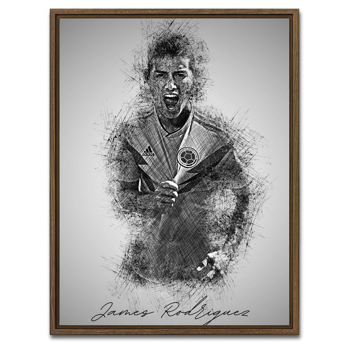 AUTO-MOCKUP WHITE | James Rodriguez | 1 Piece | Walnut Framed Canvas | group=3x4