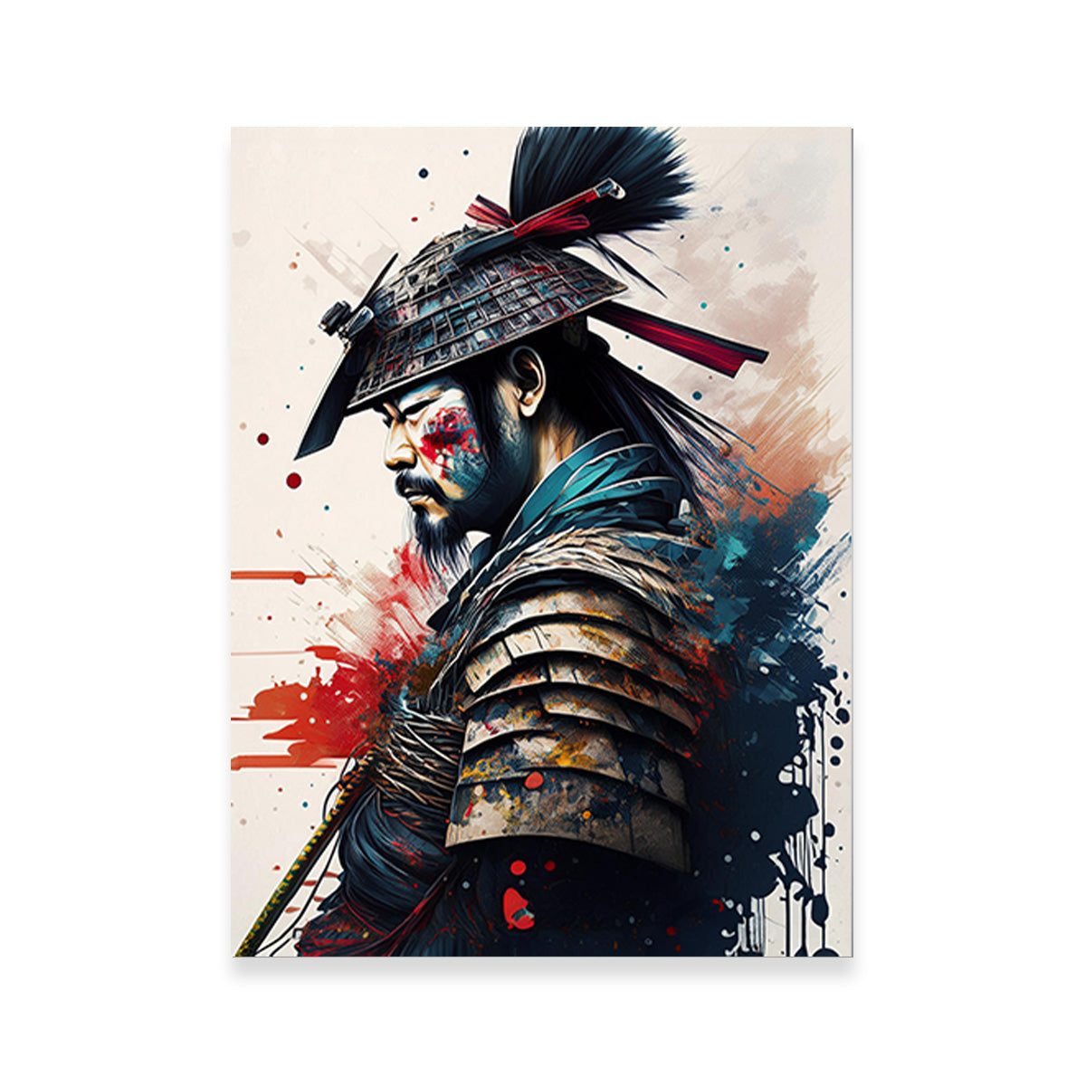 Japanese Samurai Paint Wall Art