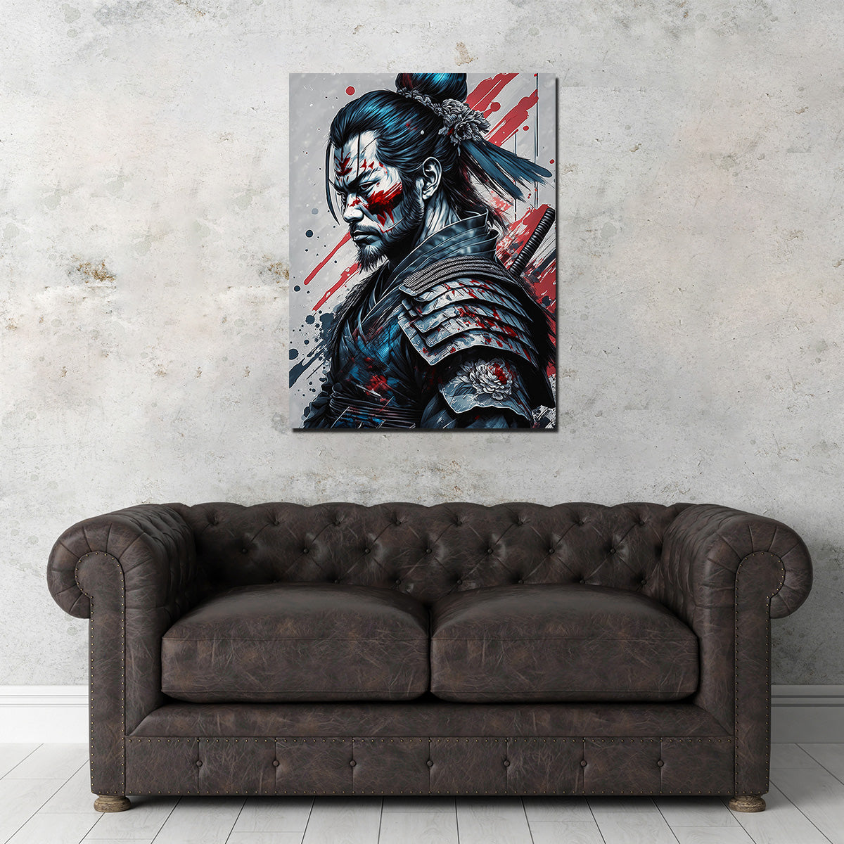 Japanese Samurai Warrior Portrait Wall Art