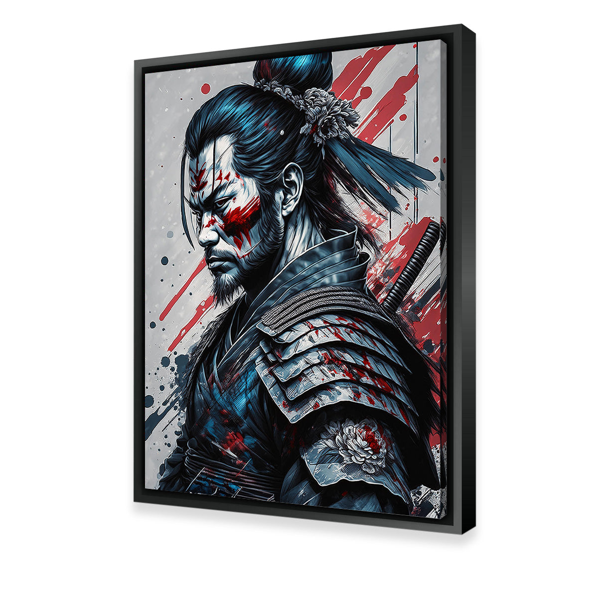 Japanese Samurai Warrior Portrait Wall Art