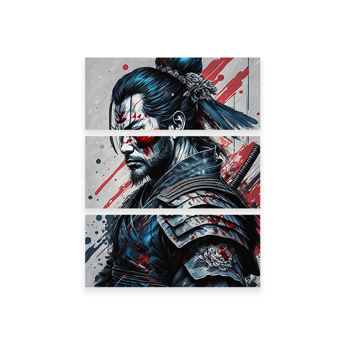 Japanese Samurai Warrior Portrait Wall Art