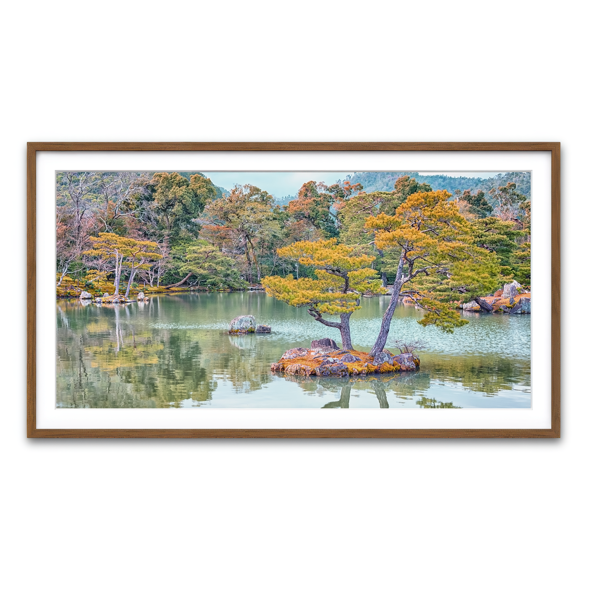 Framed Print 2x1 Walnut