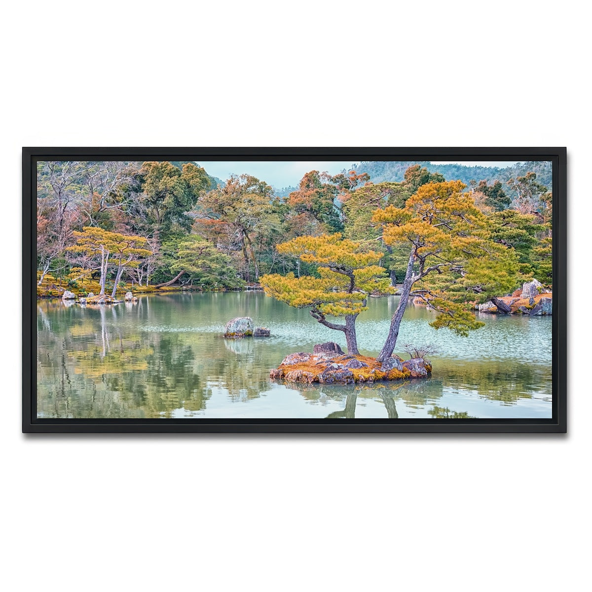 AUTO-MOCKUP WHITE | Japanese Garden | 1 Piece | Black Framed Canvas | group=2x1