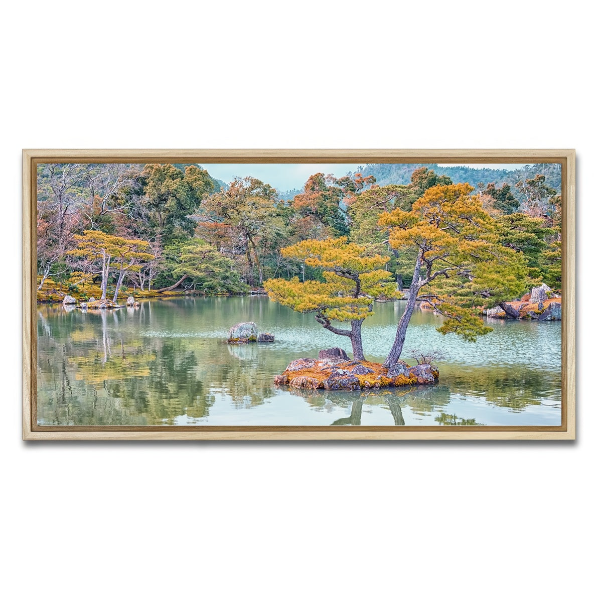AUTO-MOCKUP WHITE | Japanese Garden | 1 Piece | Natural Framed Canvas | group=2x1