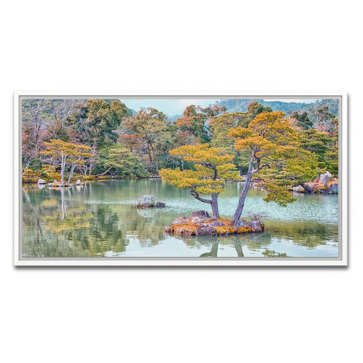 AUTO-MOCKUP WHITE | Japanese Garden | 1 Piece | White Framed Canvas | group=2x1