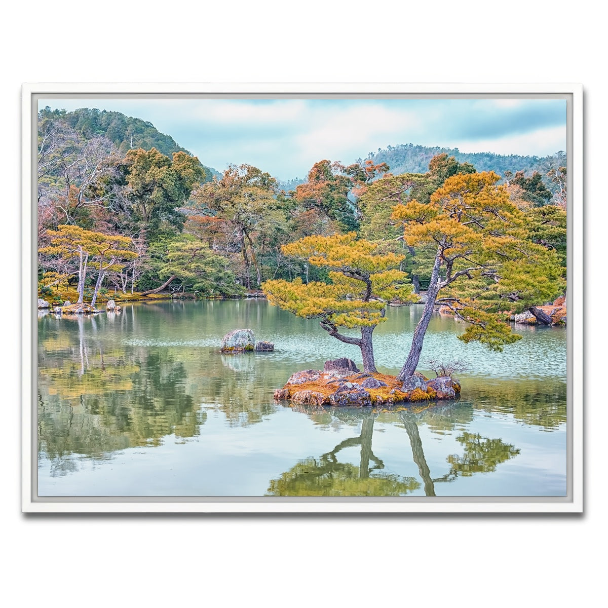 AUTO-MOCKUP WHITE | Japanese Garden | 1 Piece | White Framed Canvas | group=4x3