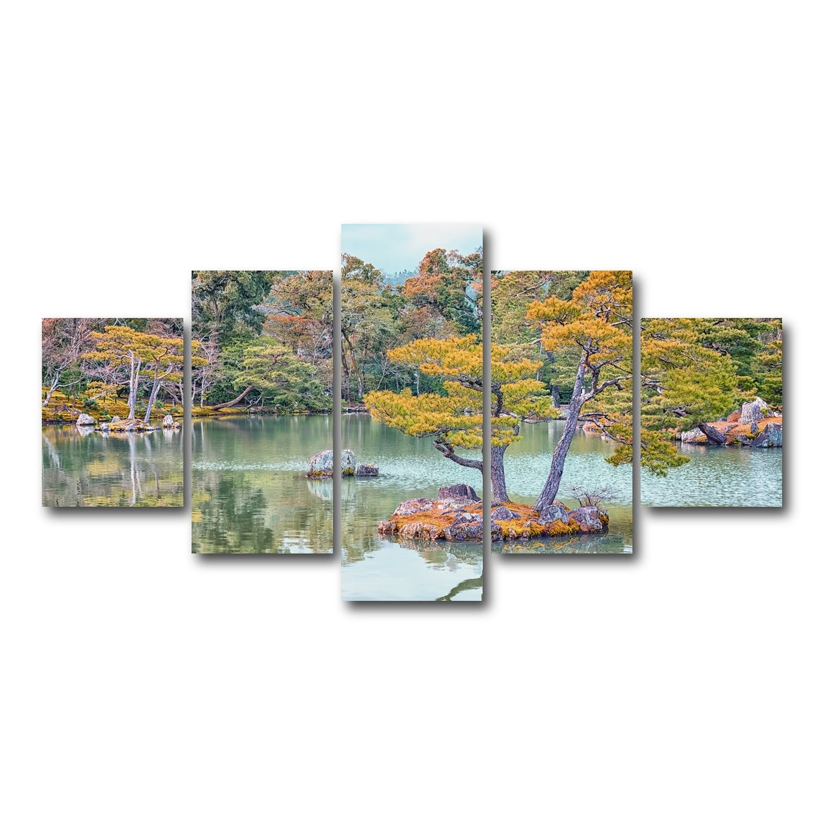 AUTO-MOCKUP WHITE | Japanese Garden | 5 Piece | Gallery Wrap Canvas | group=5_short