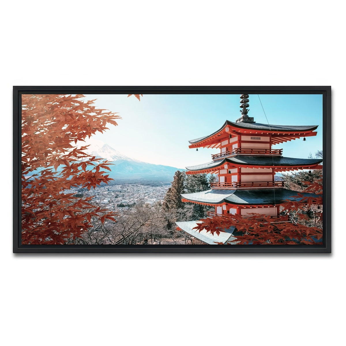 AUTO-MOCKUP WHITE | Japanese Landscape | 1 Piece | Black Framed Canvas | group=2x1