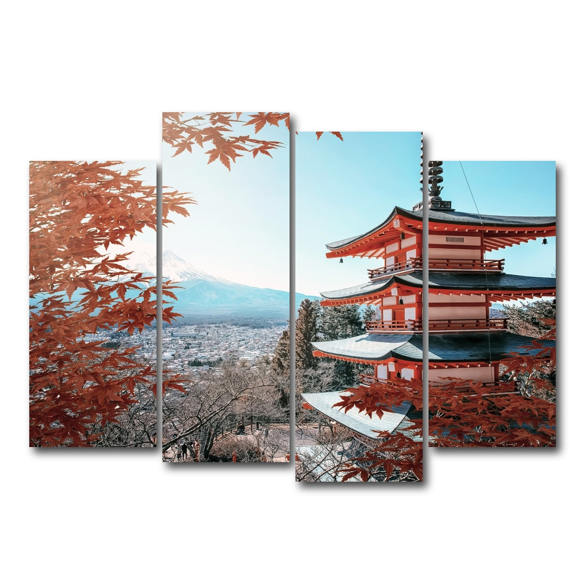 AUTO-MOCKUP WHITE | Japanese Landscape | 4 Piece | Gallery Wrap Canvas | group=4_normal