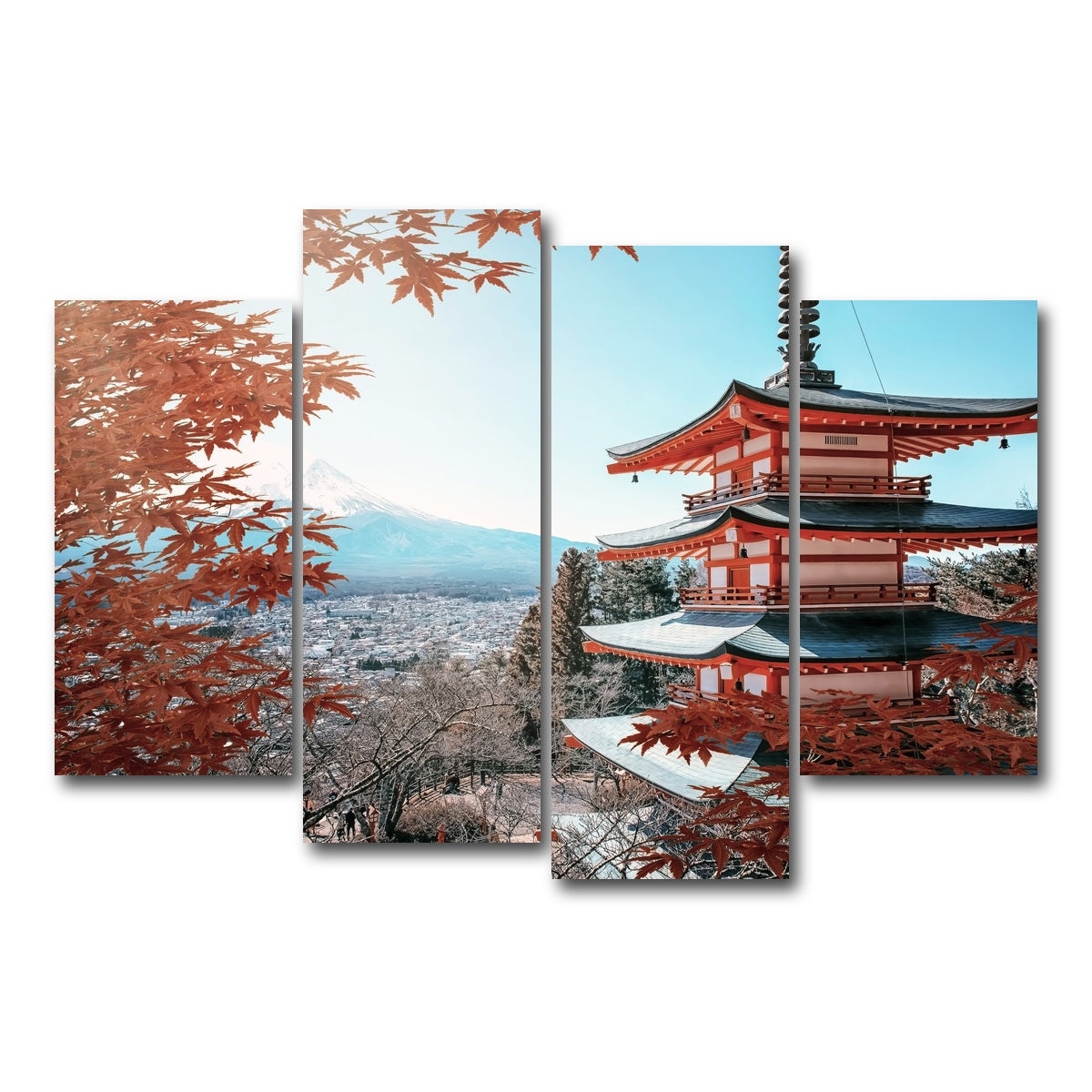 AUTO-MOCKUP WHITE | Japanese Landscape | 4 Piece | Gallery Wrap Canvas | group=4_short