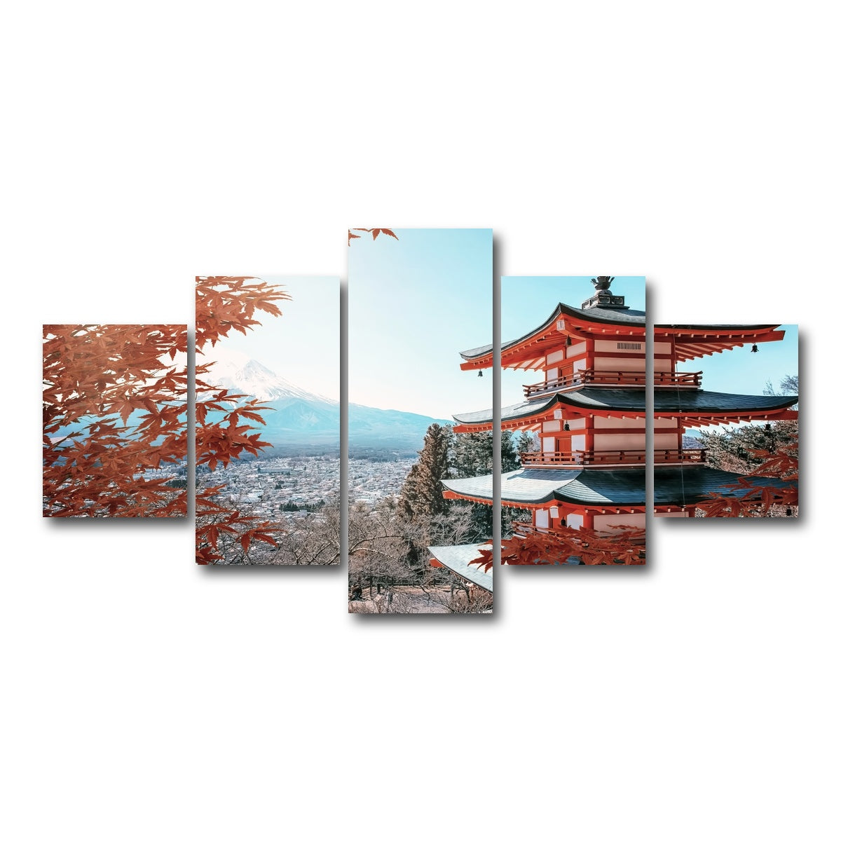AUTO-MOCKUP WHITE | Japanese Landscape | 5 Piece | Gallery Wrap Canvas | group=5_short