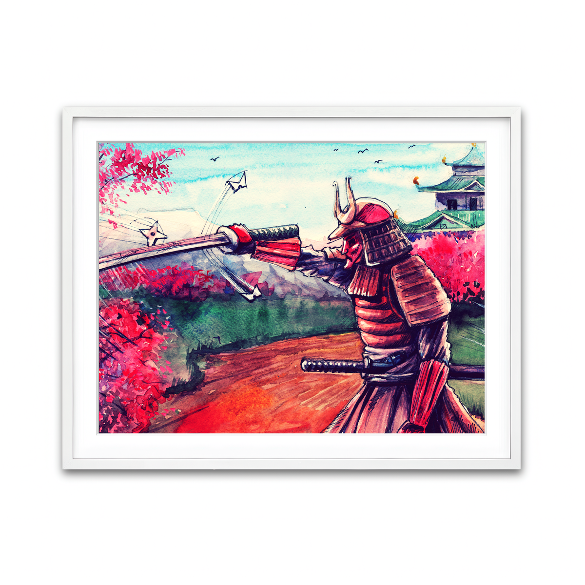 Framed Print 4x3 White