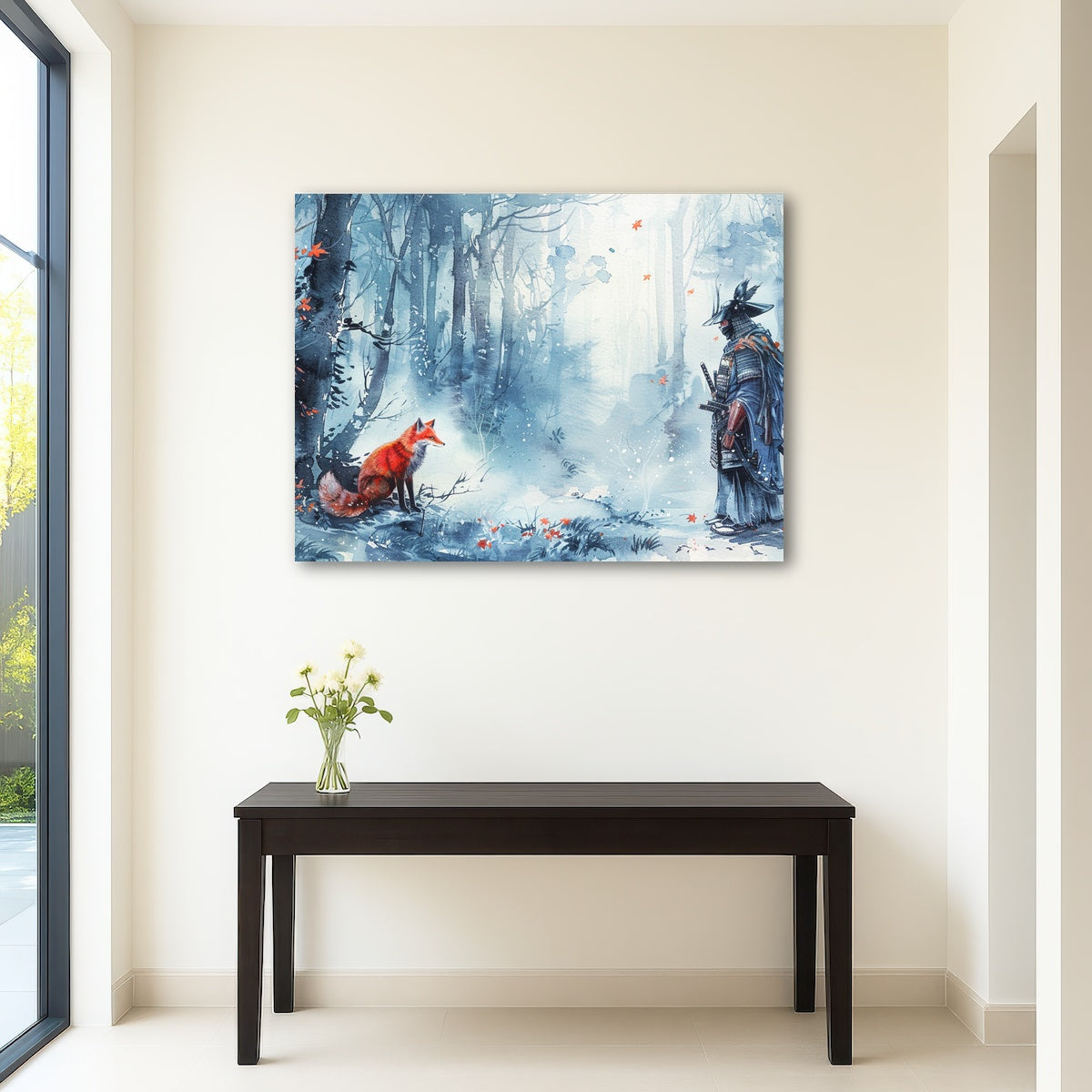 AUTO-MOCKUP ROOM | Japanese Samurai and red fox