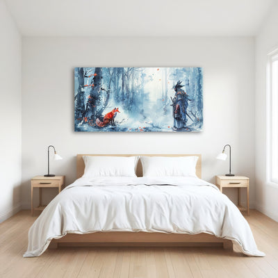 AUTO-MOCKUP ROOM | Japanese Samurai and red fox