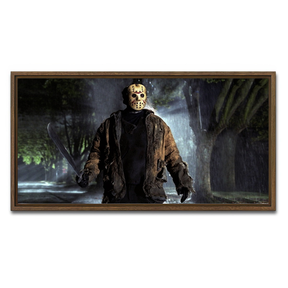 AUTO-MOCKUP WHITE | Jason Voorhees | 1 Piece | Walnut Framed Canvas | group=2x1