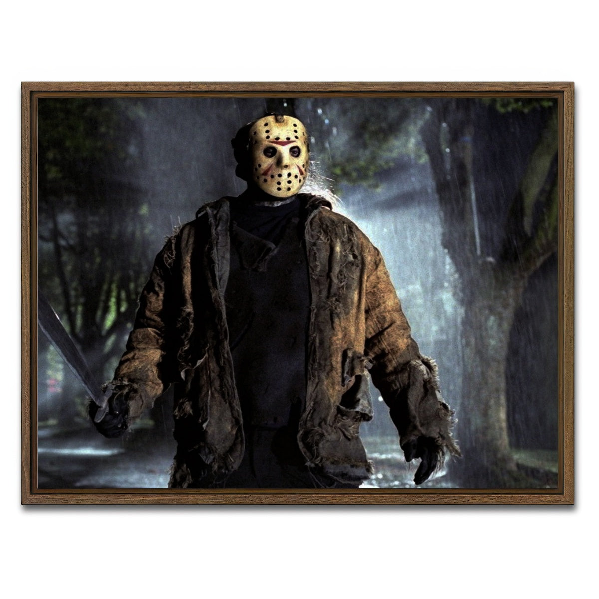AUTO-MOCKUP WHITE | Jason Voorhees | 1 Piece | Walnut Framed Canvas | group=4x3