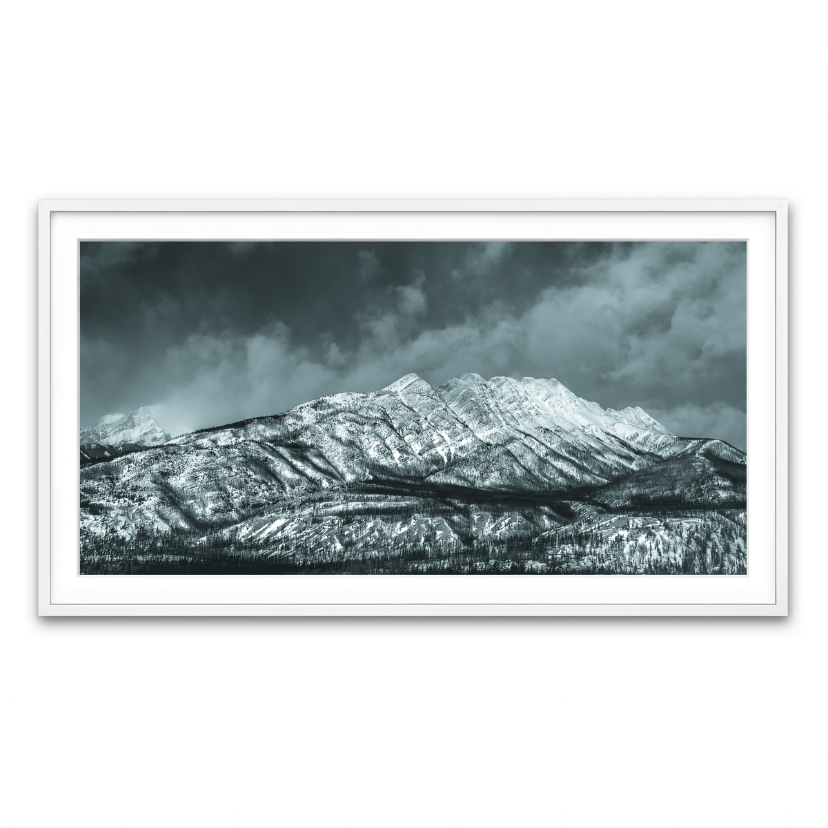 Framed Print 2x1 White