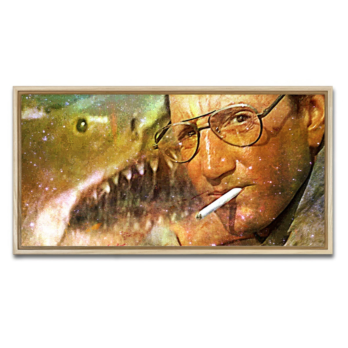 AUTO-MOCKUP WHITE | Jaws Peekaboo | 1 Piece | Natural Framed Canvas | group=2x1