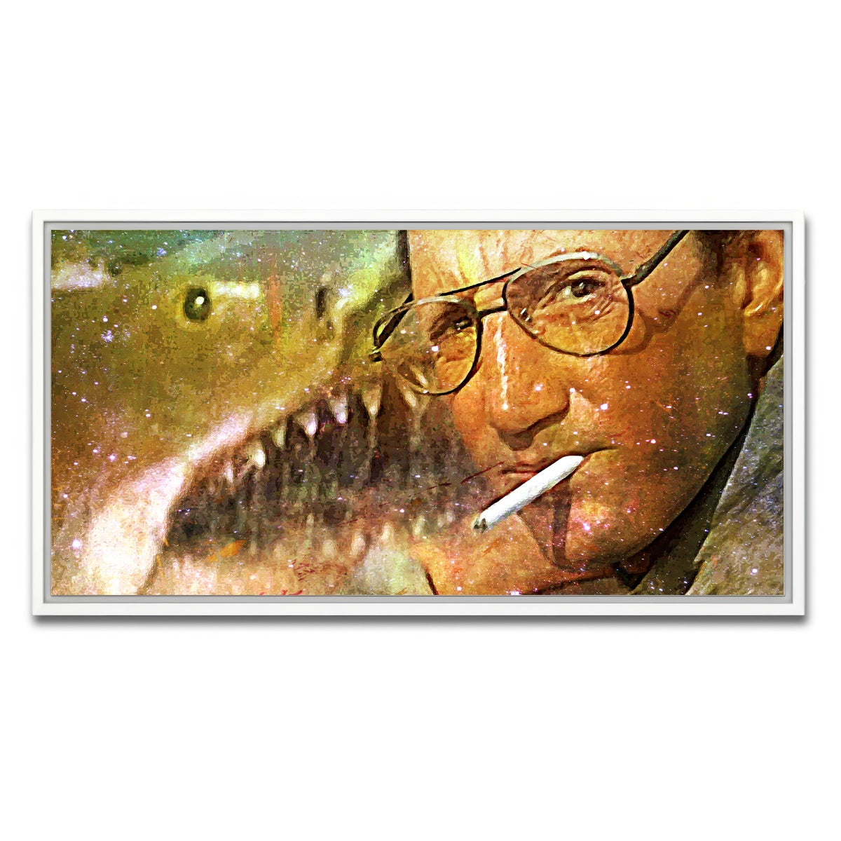 AUTO-MOCKUP WHITE | Jaws Peekaboo | 1 Piece | White Framed Canvas | group=2x1