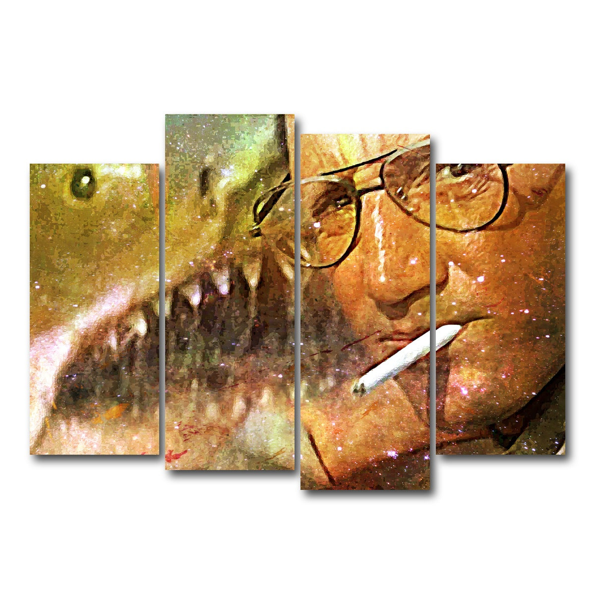 AUTO-MOCKUP WHITE | Jaws Peekaboo | 4 Piece | Gallery Wrap Canvas | group=4_normal