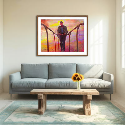 AUTO-MOCKUP ROOM | Jaws Quint Sunset Wall Art