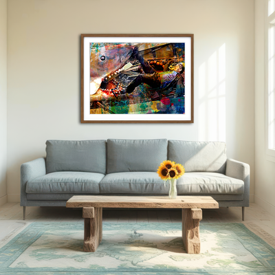 AUTO-MOCKUP ROOM | Jaws Quint Wall Art