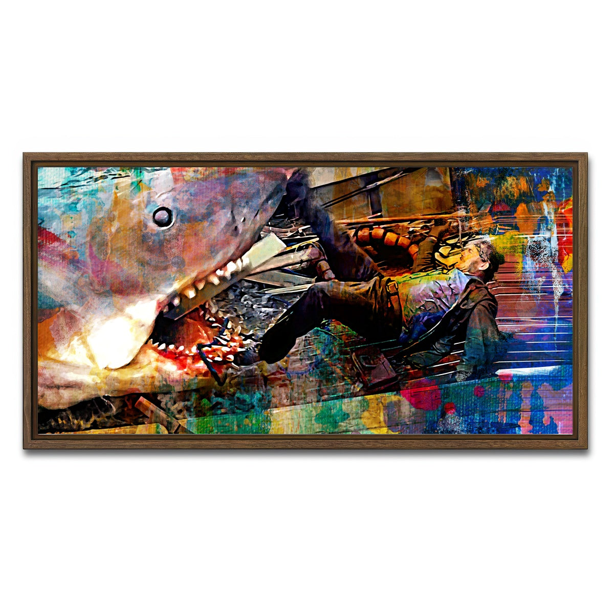 AUTO-MOCKUP WHITE | Jaws Quint | 1 Piece | Walnut Framed Canvas | group=2x1