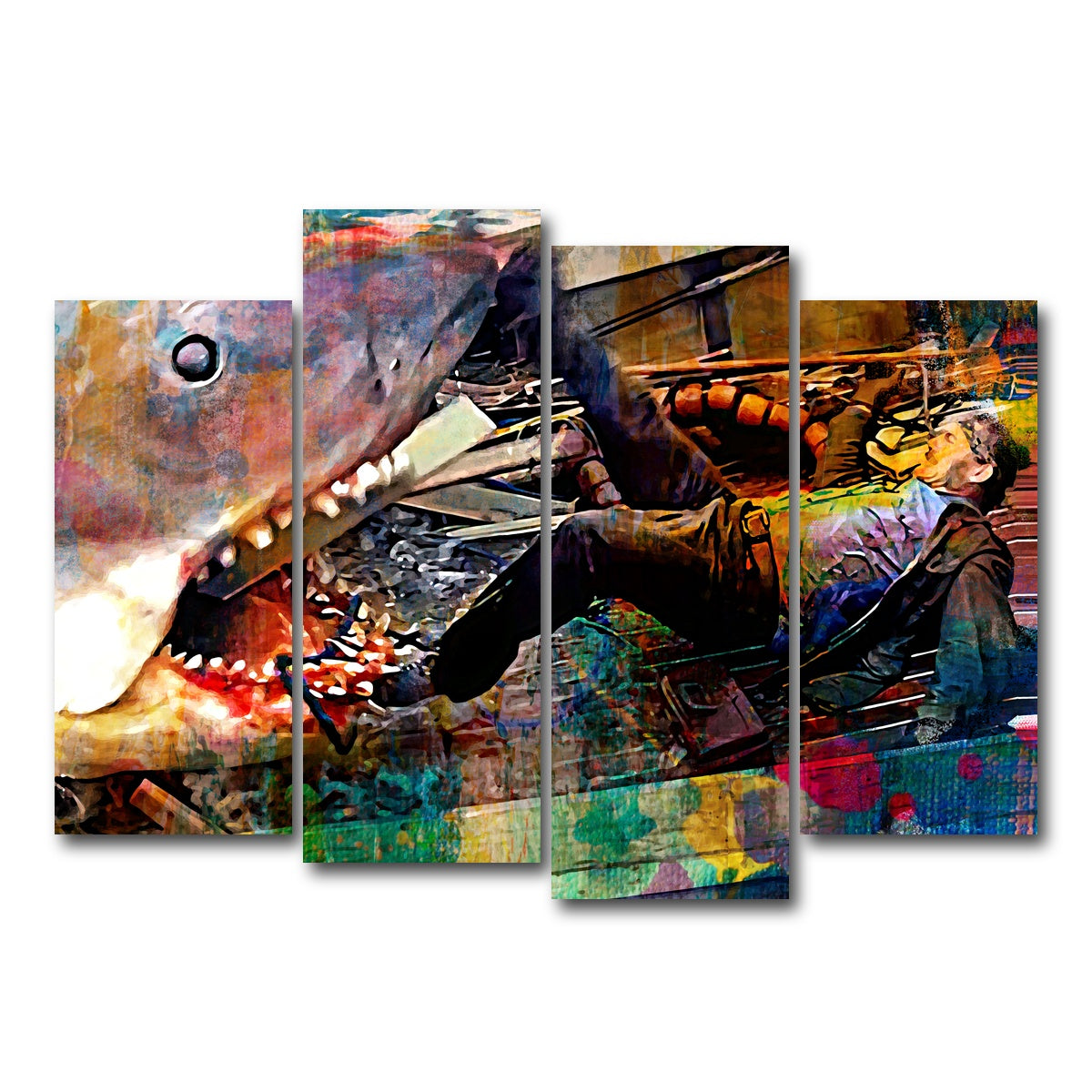 AUTO-MOCKUP WHITE | Jaws Quint | 4 Piece | Gallery Wrap Canvas | group=4_normal