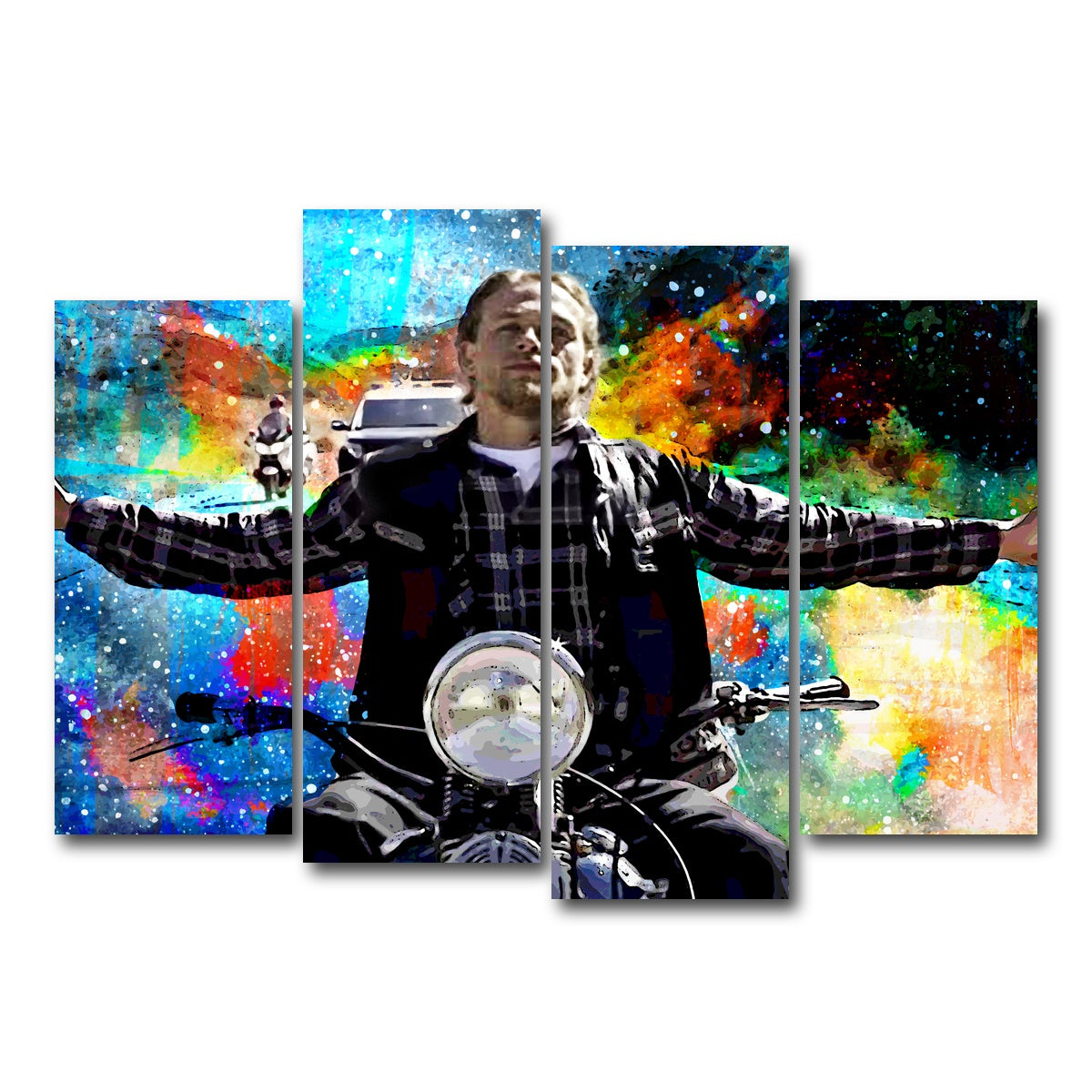 AUTO-MOCKUP WHITE | Jax Teller | 4 Piece | Gallery Wrap Canvas | group=4_normal
