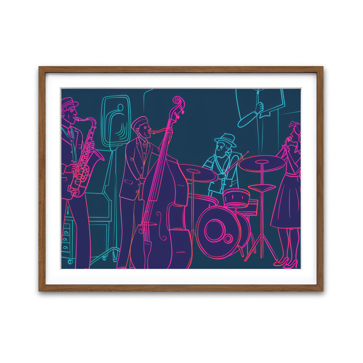 Framed Print 4x3 Walnut